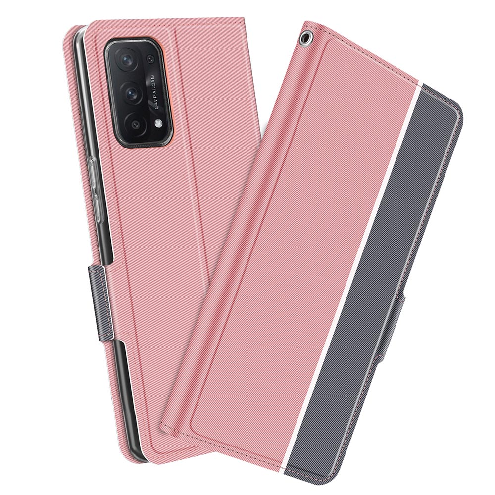 OPPO Reno5 A オッポ リノ5 A 手帳型ケース カバー ツートンカラー ストラップ付き マグネット 定期入れ シンプル スマホケース ワイモバイル A101OP